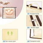 10 Set Handbag Storage Organizer Dust Bags for Purses Handbags Closet, Clear Purse Protector Storage Bag Dust Cover for Bags, Closet Organizer for Handbags with Hooks - Image 4