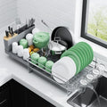 Kitsure Extendable Large Dish Drying Rack, 18.2"-25.7" L x 12.9" W, Sliver by Kitsure