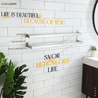 KOKOSIRI Bath Towel Bars 32 Inches Bathroom 2-Tiers Ladder Towel Rails Towel Holders Wall Mounted Towels Shelves Rack Brushed Stainless Steel, B5008BR-L32 - Image 5