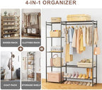 Closet Wardrobe, Closet Organizers and Storage System, Metal Clothes Rack - Image 4