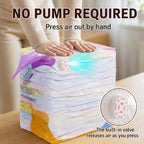 3 Pack L No-Pump Vacuum Storage Bags, 31.5 x 23.6 x 12.6 Inch Space Saver Bags for Comforters, Blankets, Clothes and Bedding - Image 7