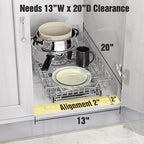 Simple Houseware Under Cabinet Pull Out Sliding Shelf Drawer, 18Dx11W - Image 3