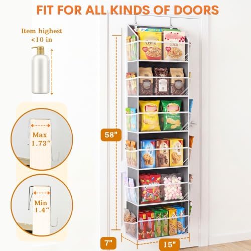 Ofiray-home 2 Pack Over Door Organizer with 6 Large Pockets - Image 4