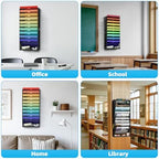 Marbrasse Wall File Holder 11-Tier Hanging Wall File Organizer, for Papers, Files Clipboard & Magazine Organizer, Wall Mount File Holder Great for Office Home (Black) - Image 7