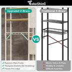 TokeShimi 6-Tier Over the Toilet Storage Rack, Adjustable Wooden Dividers - Image 6