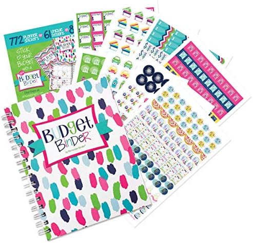 Budget Binder with 1,126 Stickers – Undated Monthly Budget Planner & Financial Workbook – Bill Organizer, Debt & Savings Tracker, Expense Log Book for Women, Household & Small Business by DeniseAlbright