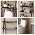Solid Bamboo Over the Toilet Storage, 3-Tier Freestanding Toilet Shelf - Image 3