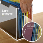 Acrylic Hanging File Organizer Box with Handles, Letter Size - Image 4