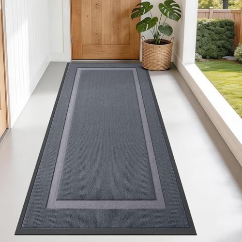 OLANLY Front Door Mat Outside 71x34, All-Season Heavy-Duty Rubber Doormat by OLANLY