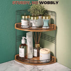 Bathroom Countertop Corner Organizer for Small Spaces, 2-Tier Counter Shelf - Image 6