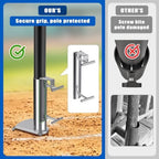 Dolibest Portable Umbrella Base Umbrella Ground Stake Fit 1-1.1.6'' Poles - Image 2
