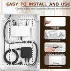 9" in Wall TV Media Box for Device & Cable Management Hidden Outlet Box, Structured Wiring Enclosure with Custom Knockouts, WiFi Friendly, for Roku, Apple TV, Fire TV Stick & Samsung One Connect Mini - Image 4