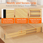 Lifewit 2.4" Kitchen Drawer Dividers, Adjustable Bamboo Drawer Organizers - Image 2