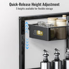 TISTAYA Under Sink Organizer, Silk-Smooth Metal Sliding Drawer Organizers and Storage Rack, Pull Out Cabinet Shelf for Kitchen, Bathroom, Pantry, Cabinet, Closet - Image 4
