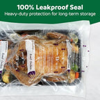 FoodSaver Heavy Duty Vacuum Sealer Rolls, 2 Pack XL 11" x 16' Rolls (32 Total Feet), Expands to 14", BPA-Free Bags for Storage, Sous Vide, Meal Prep - Image 4