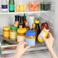 ROWNYEON Lazy Susan Turntable Organizer for Large Refrigerator, 360° Rotate Fridge Organizers and Storage, 16.54 Inches Rectangle Lazy Susan Organizer for Fridge, Cabinet, Pantry,2 by ROWNYEON