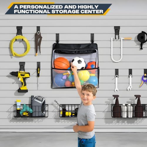 35Pcs Slatwall Accessories Kit, with Slatwall Hooks, Baskets, Shelves, Bins - Image 2