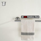 JQK Chrome Bath Towel Bar, 30 Inch 304 Stainless Steel Thicken 0.8mm Towel Rack Bathroom, Towel Holder Polished Finished Wall Mount, Useable Length 27 Inch, TB110L27-CH - Image 7