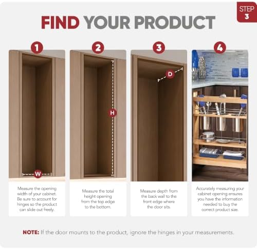 Rev-A-Shelf Pullout Organizer w/Soft-Close, Min Cabinet Opening 5.5" W - Image 4