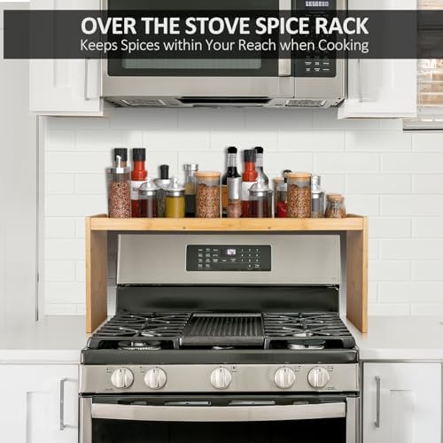Over the Stove Spice Shelf for Kitchen,33" Over Stove Spice Rack Organizer - Image 3