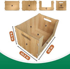 Skywin Wooden Stackable Storage Bins Open Front for Pantry Storage, 4 Pack - Image 2