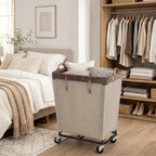 StorageWorks 210L Laundry Basket with Wheels, Rolling Hampers for Clothing - Image 6