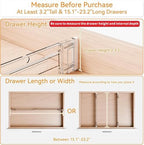 Yieach 12 Pack Clear Expandable Deep Drawer Separators From 15 to 21'' - 3.2 Inch Tall Acrylic Drawer Dividers for Clothes,Dresser Drawer Dividers for Dresser,Baby Nursery,Clothing,Sock or Underwear - Image 4