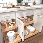 Fully Assembled Pull Out Cabinet Drawer, Wood Pull Out Cabinet Organizer, Soft Close Slide Out Pull Out Drawers for Kitchen Cabinets, Fast and Easy DIY Installation, 18”W x 21”D - Image 2