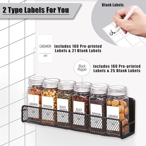Churboro 4 Pack Magnetic Spice Rack for Refrigerator, 24 Spice Jars, Labels - Image 4