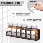 Churboro 4 Pack Magnetic Spice Rack for Refrigerator, 24 Spice Jars, Labels - Image 4