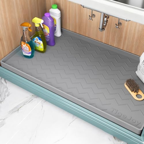 TigeJoy Under Sink Mats for Kitchen Waterproof 40" x 22", Cabinet Liner by TigeJoy