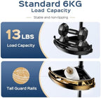 HAMITOR Corner Shower Caddy Tension Pole: Adjustable Stainless Steel Shower Organizer 4 Tier Shelf for Bathroom Bathtub Shampoo - Floor Standing Rack Bath Storage Holder with Rust Proof Rods- Black - Image 5