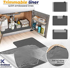 The Original Under Sink Mat - Silicone Waterproof mat, Trimmable, Easy to Clean, Kitchen cabinet liner, Under sink protector mats, Drip Tray with Lip - 34" x 22" or smaller - Beige - Image 4