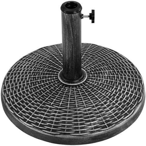 Yaheetech 22lbs Heavy Duty Outdoor Umbrella Base, Rustic Silver by Yaheetech