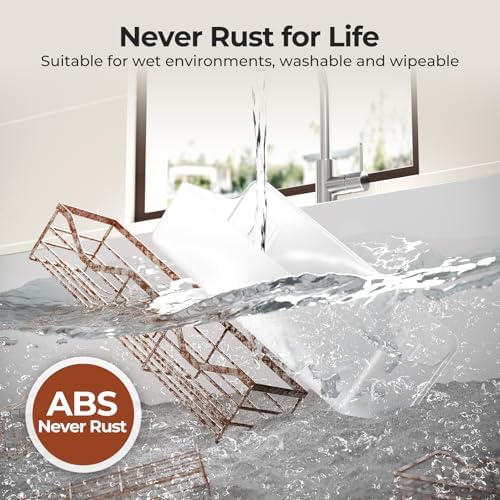 Orimade Shower Caddy 4-Pack, No-Drill Adhesive Shelves for Bathroom, Rustproof ABS Storage Organizer Set, Clear - Image 2