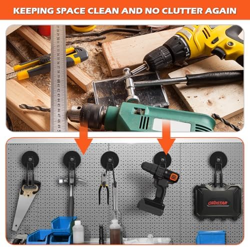 Extra Large Heavy Duty Magnetic Hooks for Hanging Garage Tools, 3.5in Ndfeb Strong Magnet Hook Heavy Duty, Super Big Magnetic Storage Utility Hook, Magnetic Hanger Holder Wall Mounted, 4 Pack Black - Image 4