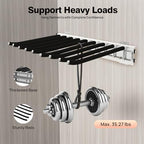 9 Arms Steel Slide Out Pants Rack Closet Pants Hanger Bar Pull Out Trousers Rack Tie Belts Scarf Racks, Wardrobe Clothes Organizers Rail Pull Out Closet Storage Rod-(Left Side Mounts) - Image 2