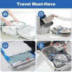 VMstr Vacuum Seal Bags for Clothing Travel, Vacuum Storage Bags with USB Electric Pump, Compression Space Saver for Luggage Suitcase 18 Combo Bags + USB Pump - Image 7
