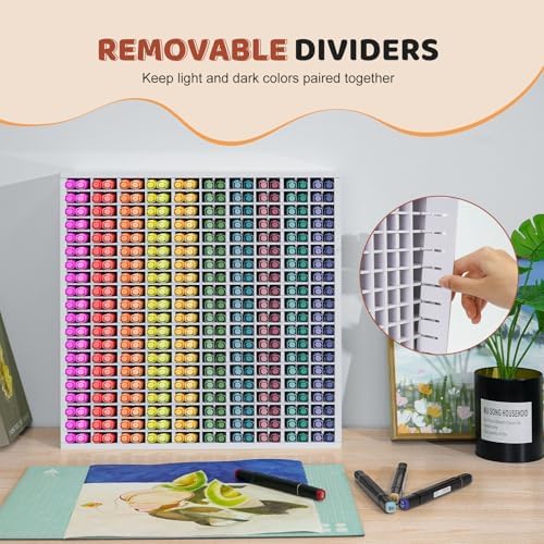 SANFURNEY 400 Slots Marker Organizer for Desk - Image 3
