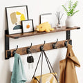 Oraich Coat Rack Wall Mount with Hooks and Shelf for Coat, Backpack, Key, Clothes Hanger, Wall Floating Shelf for Entryway, Living Room, Bathroom, Bedroom, Kitchen by BEMOREORGANIZED
