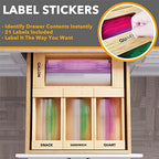 SpaceAid WrapNeat 2 in 1 Wrap Dispenser with Cutter and Labels, SpaceAid Bag Storage Organizer for Kitchen Drawer, (4 Pack) - Image 7