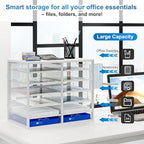 Mail Sorter for Desk, Countertop Literature Organizer, Student Mailbox for Classroom, Desktop Bill Paper Holder Rack for Office Home School, 12 Compartments, White - Image 4
