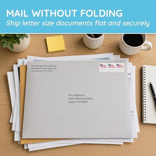 Blue Summit Supplies 100 9" x 12" Gray Kraft Clasp Envelopes, Gummed - Image 5