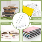 Marsui 20 Pcs Clear Acrylic Magazine Holder with Handle Desk Organizer - Image 6