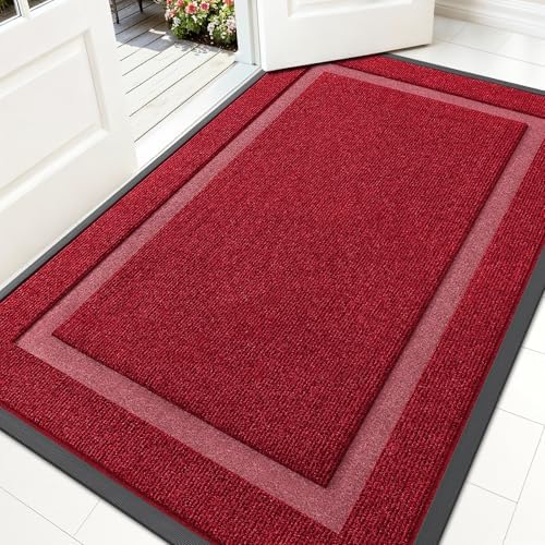 OLANLY Front Door Mat Outside 59x34, All-Season Heavy-Duty Rubber Doormat by OLANLY