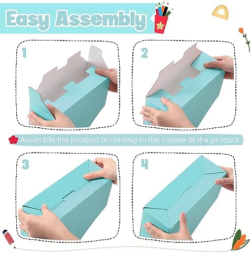 Colarr 48 Pcs Cardboard Magazine File Holder Book Bins, Sweet Color - Image 4