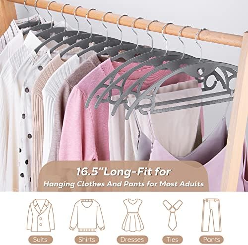 Plastic Hangers Grey Clothes Hanger 50 Pack - Image 5