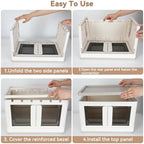 Storage Bin, Cabinet with Lids, Extra Large, Useful Box, 19 Gallon (72L) Capacity, Foldable, Plastic, Underbed or Countertop Use, Excellent Home Organizer - Image 3
