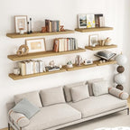 RICHFOCUS Bathroom Floating Shelves for Wall 2Pack|Oak|16" L - Image 2