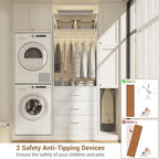 Besiost Closet Systems with 12 Wood Drawers, Closet System Set of 4 - Image 6
